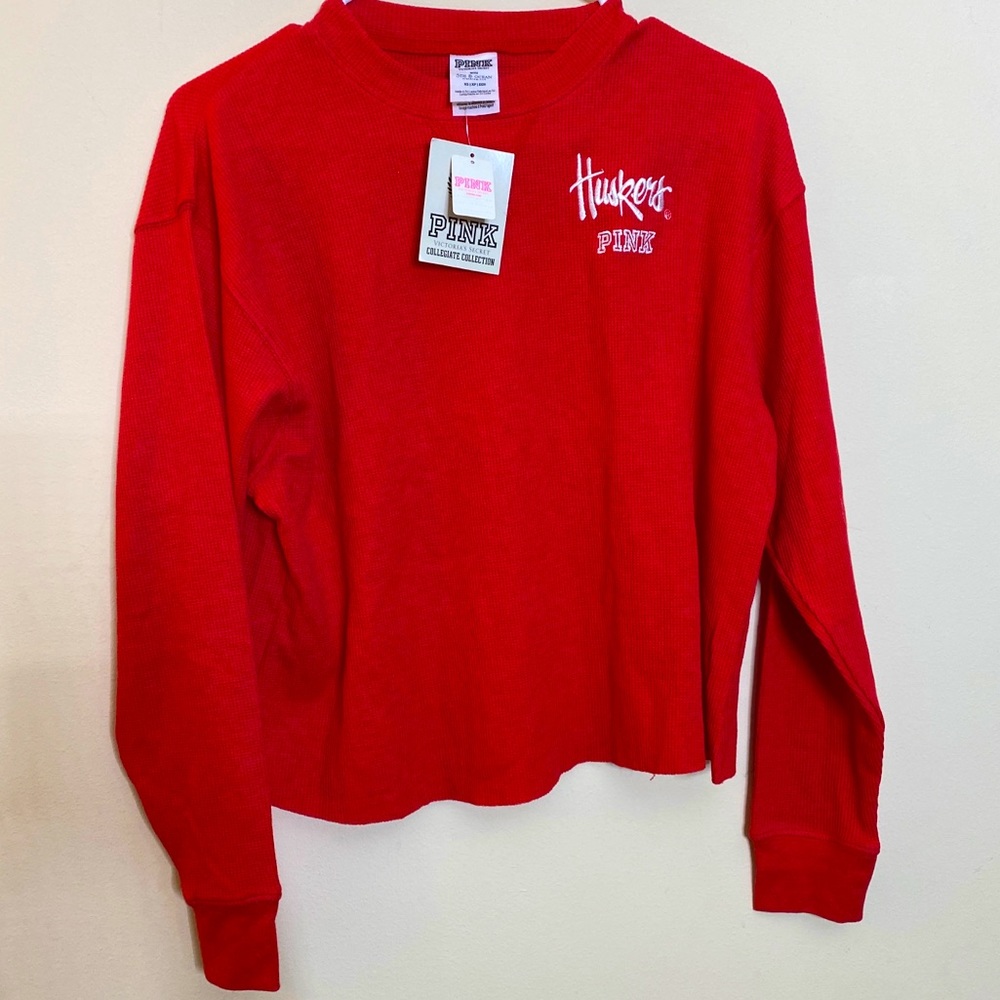 VS Pink Nebraska Huskers Thermal Top! -XS
